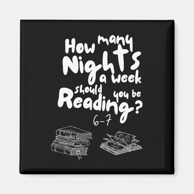 Imán Noches leyendo 6-7 Meme profesor de inglés amante  (Frente)