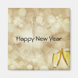 Imán Nochevieja con gafas de champán