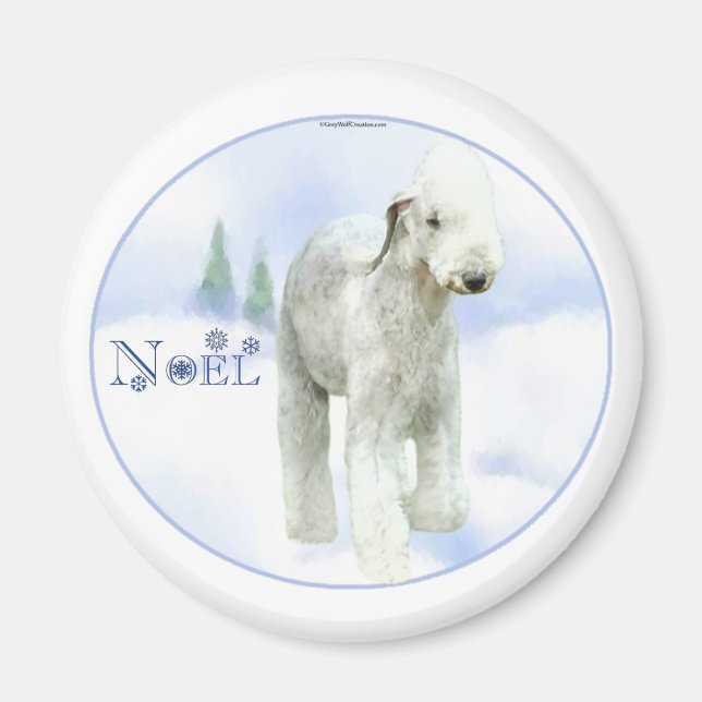 Imán Noel Bedlington Terrier (Frente)