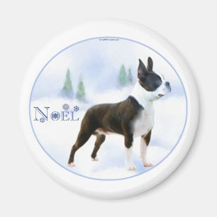 Imán Noel Boston Terrier Magnet