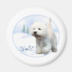 Imán Noel del Terrier Blanco de la región montañosa occ