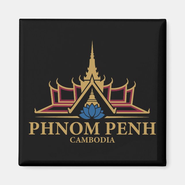 Imán Nom Pen Camboya Sudeste Asiático (Frente)