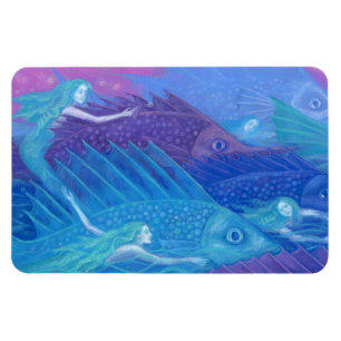 Imán Nómadas oceánicas, sirenas náuticas y peces