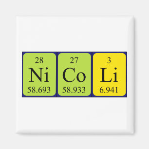 Imán Nombrador de nombre de tabla periódico Nicoli