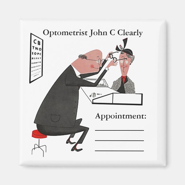 Imán Nombramiento del Médica ocular de Magnet ~ RETRO O (Frente)