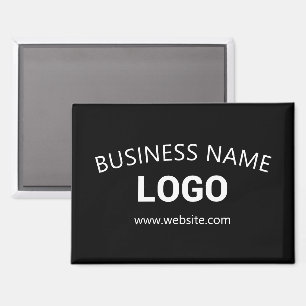 Imán Nombre comercial editable, sitio web y logotipo ca