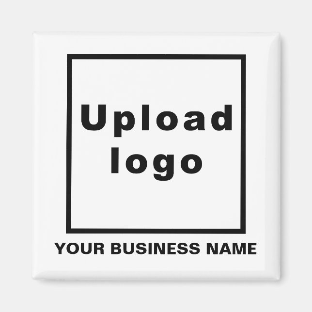 Imán Nombre comercial y logotipo de White Square Magner (Frente)