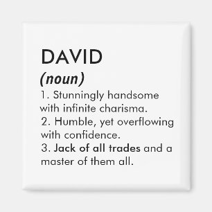 Imán nombre David, nombre editable, nombre personalizad