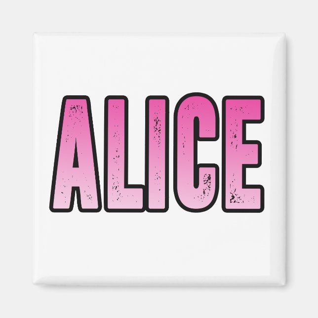 Imán Nombre de Alice (Frente)