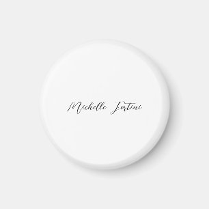 Imán Nombre de caligrafía elegante llano Minimalista
