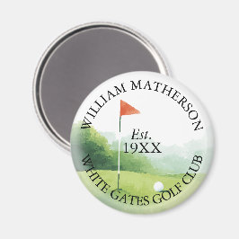 Imán Nombre de Club de Golf Clásico Personalizado