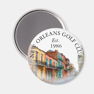 Imán Nombre de club de golf personalizado de calle de N