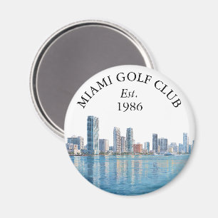 Imán Nombre de club de golf personalizado del horizonte
