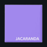Imán Nombre de color púrpura de Jacaranda<br><div class="desc">Nombre de color púrpura de Jacaranda</div>