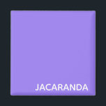 Imán Nombre de color púrpura de Jacaranda<br><div class="desc">Nombre de color púrpura de Jacaranda</div>