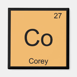 Imán Nombre de Corey Elemento Químico Tabla Periódica