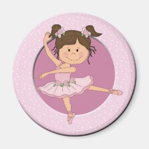 Imán Nombre de encargo de la bailarina 1 rosado lindo