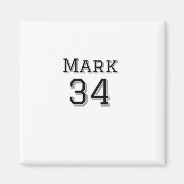 Imán nombre de equipo agregar nombre de jugador fecha d (Frente)