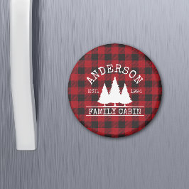 Imán Nombre de familia de la cabina Red Buffalo Tapado