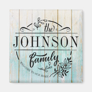 Imán Nombre de familia Monogramed Magnet