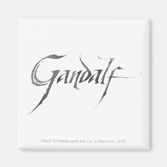 Imán Nombre de Gandalf texturizado (Frente)