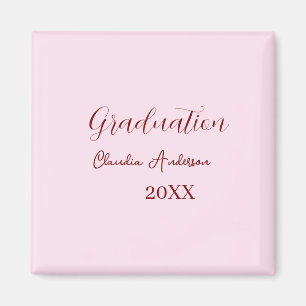 Imán nombre de graduación clase de 20XX caligrafía malv