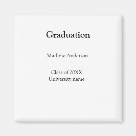 Imán nombre de graduación clase de 20XX nombre de unive