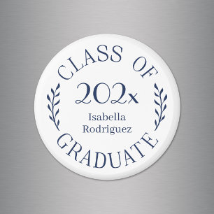 Imán Nombre de Graduado de la Clase 2026 Tipografía Azu