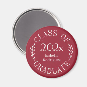 Imán Nombre de Graduado de la Clase de 2026 Tipografía