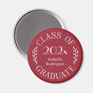 Imán Nombre de Graduado de la Clase de 2026 Tipografía