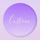 Imán Nombre de guión curvo y ómbre morado ligero editab<br><div class="desc">Diseño moderno y minimalista con texto editable y color de fondo.</div>