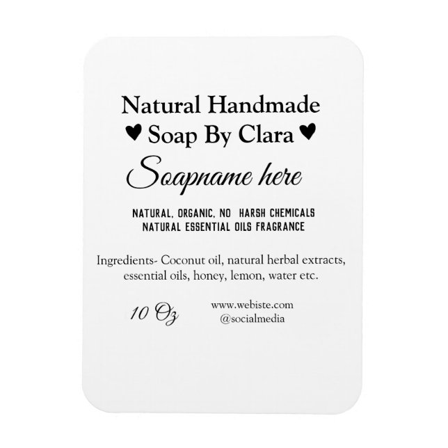 Imán nombre de jabón peso ingredientes del sitio web de (Vertical)