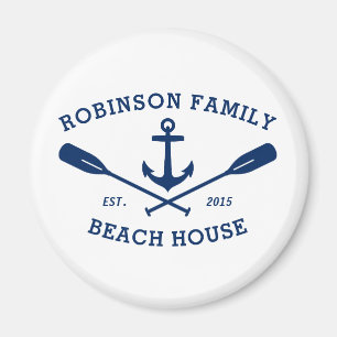 Imán Nombre de la familia Anchor de la Casa de la Playa