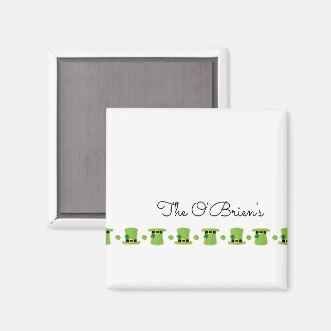 Imán NOMBRE DE LA Familia Irlandesa Shamrock Green Gorr (Anverso/Reverso)