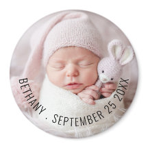 Nombre de la foto del bebé Fecha del anuncio de na