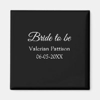 Nombre de la novia fecha ducha de novia negra blan