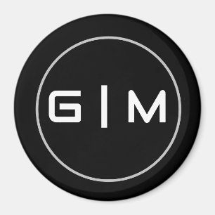 Imán nombre de las iniciales del personalizable