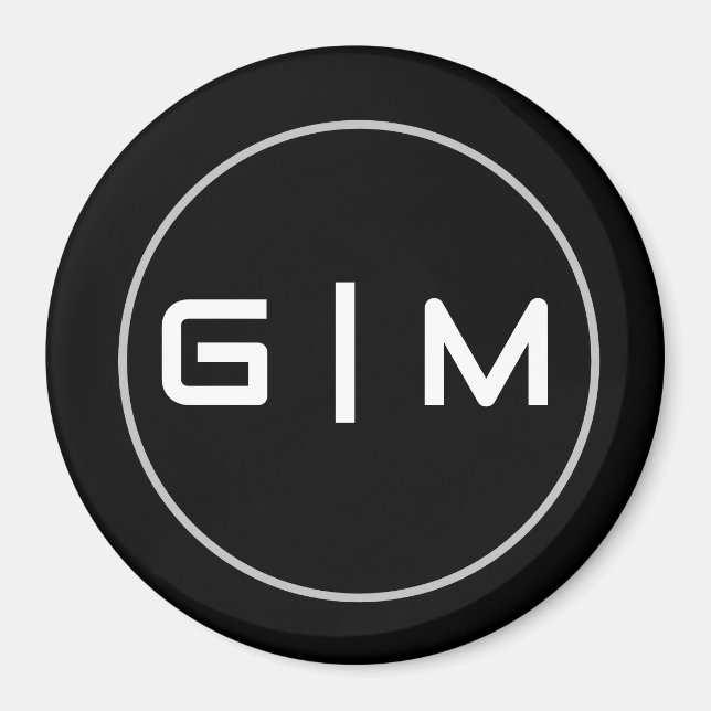 Imán nombre de las iniciales del personalizable (Frente)