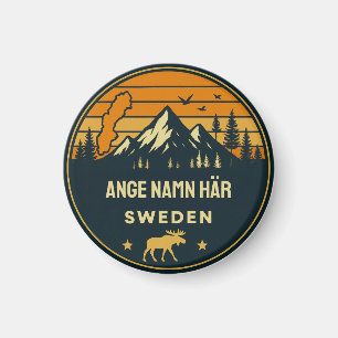 Imán Nombre de lugar personalizado alrededor de Suecia 