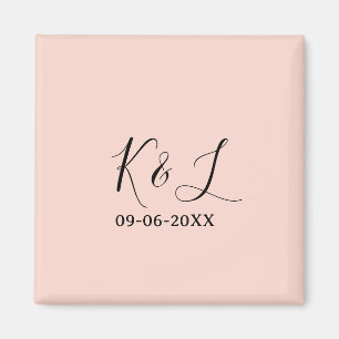 Imán nombre de pareja de boda letra fecha rojo fondo pa