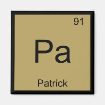 Nombre de Patrick Elemento Químico Tabla Periódica