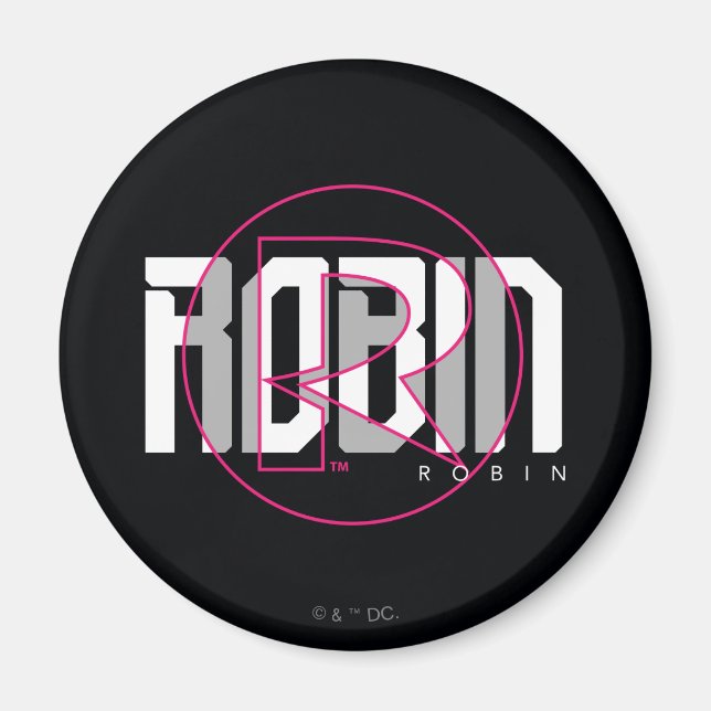 Imán Nombre de Robin Hi-Tech Gráfico (Frente)