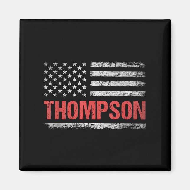 Imán Nombre de Thompson Bandera Americana - Apellido de (Frente)