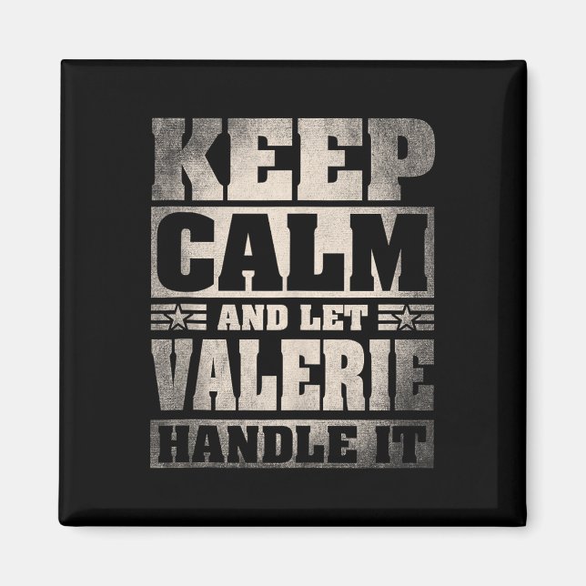 Imán Nombre de Valerie Nombre de Valerie Personalizado (Frente)