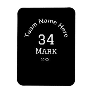 Imán nombre del equipo agregar nombre del jugador fecha