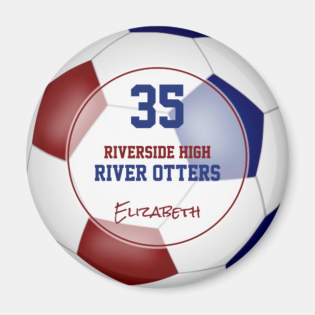 Imán nombre del equipo de fútbol del club de la escuela (Frente)