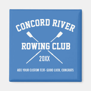 Imán Nombre del equipo de Oars del logotipo de remo de