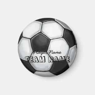 Imán Nombre del equipo y número de la pelota de fútbol