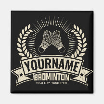 Nombre del jugador de Badminton personalizado Racq