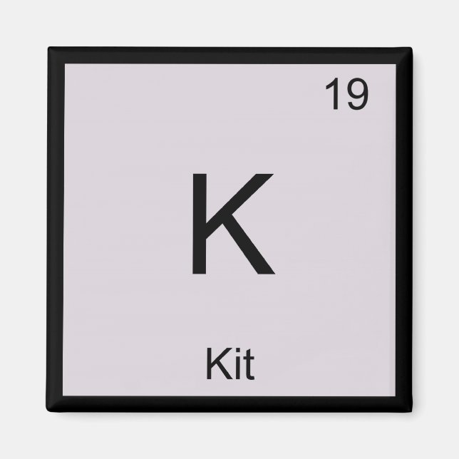 Imán Nombre del kit Elemento Químico Tabla Periódica (Frente)